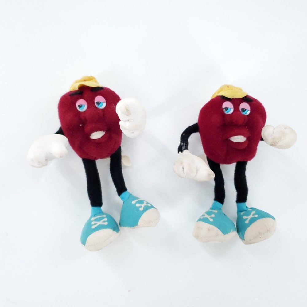 California Raisins 1988 Plush Figures Lot‎ of 2